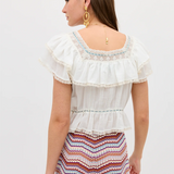Rixo Melisa Top - Ivory