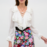 Rixo Milia Top - White