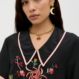 Rixo Nicolina Top Frida - Embroidery Black