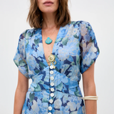 Rixo Novara Dress - Chelsea Floral Blue