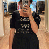 Rixo Philippa Dress - Lilia Embroidery Black