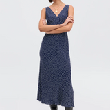 Rixo Sandrine Dress - Mini Navy Polka Dot
