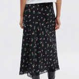 Rixo Stassie Skirt - Sienna Bud Black