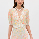Rixo Ursula Top - Katie Floral Cream