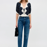 Rixo Ursula Top - Layla Dot Navy