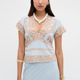 Rixo Vittoria Top - Bluebell