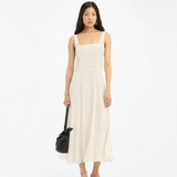 Rotate Chiffon Flared Midi Dress - Egret Comb