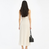 Rotate Chiffon Flared Midi Dress - Egret Comb