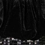 Rotate Sequins Maxi Peplum Dress - Black