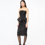 Rotate Sequins Midi Skirt - Black