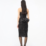 Rotate Sequins Midi Skirt - Black