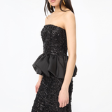 Rotate Sequins Midi Skirt - Black