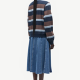Samsoe Samsoe Sadory LS Polo - Brown Blue