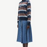 Samsoe Samsoe Sadory LS Polo - Brown Blue