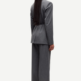 Samsoe Samsoe Salot Blazer - Dark Gull Grey Pinstripe