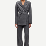 Samsoe Samsoe Salot Trousers - Dark Grey Pinstripe