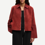 Samsoe Samsoe Salylo Suede Jacket - Fired Brick