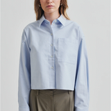 Second Female Baulo Cropped Shirt - Cashmere Blue