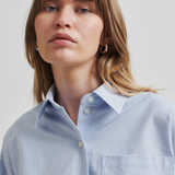 Second Female Baulo Cropped Shirt - Cashmere Blue