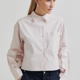 Second Female Baulo Slit Shirt - Mauve Morn