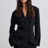Second Female Fique Fitted Blazer - Black