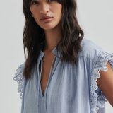 Second Female Laure Dress - Light Blue Stripe