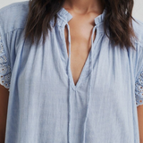 Second Female Laure Dress - Light Blue Stripe