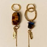 Sessun Toti Stone Earring - Tiger Blue