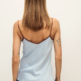 Silk Laundry Bias Cut Cami - Cornflower