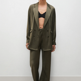 Silk Laundry Bias Cut Pants - Pine