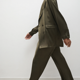 Silk Laundry Bias Cut Pants - Pine