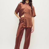 Silk Laundry Bias Cut Pants - Root