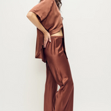 Silk Laundry Bias Cut Pants - Root