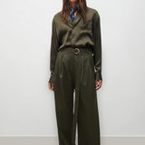 Silk Laundry Boyfriend Shirt 2.0 - Pine