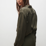 Silk Laundry Boyfriend Shirt 2.0 - Pine