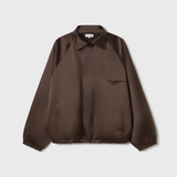 Silk Laundry Coated Silk Bomber Jacket - Mantis