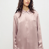 Silk Laundry Hammered Boyfriend Shirt - Lasso
