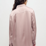 Silk Laundry Hammered Boyfriend Shirt - Lasso