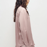 Silk Laundry Hammered Boyfriend Shirt - Lasso