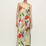 Silk Laundry Scoop Neck Dress - Wonderland