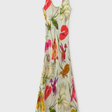 Silk Laundry Scoop Neck Dress - Wonderland