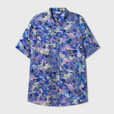 Silk Laundry SS Boyfriend Shirt - Cornflower Floral