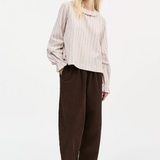 Skall Cornflower Blouse - Raspberry/Cream Stripe