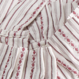 Skall Cornflower Blouse - Raspberry/Cream Stripe