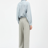 Skall Dalia Bow Shirt - Tiny Blue Stripe