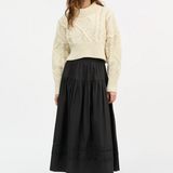 Skall Leaf Skirt - Black