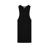 Standard Issue Merino Rib V Neck Tank - Black