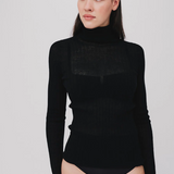 Standard Issue Merino Tulle Skivvy - Black