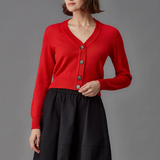 Standard Issue Merino V Neck Cardigan - Ribbon