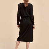 Standard Issue Merino V Neck Slouchy Dress - Black